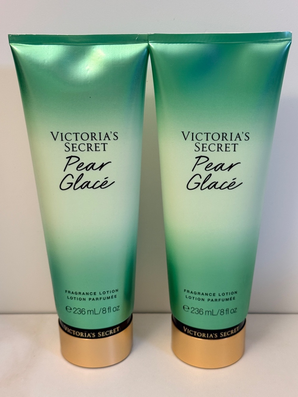 2x Victoria's Secret Pear Glacé Fragrance Lotion - 8 oz - New & Sealed